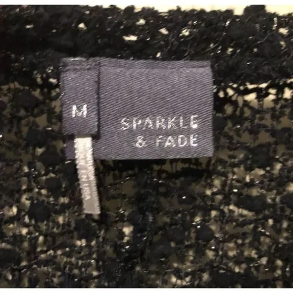 Urban Outfitters Sparkle & Fade Shimmer Knit 3/4 Sleeve Crop Top - Picture 7 of 8